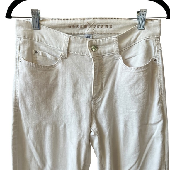 MAC JEANS DREAM WOMENS 30” WHITE STRAIGHT LEG CASUAL SUMMER COASTAL CHIC - Picture 3 of 10
